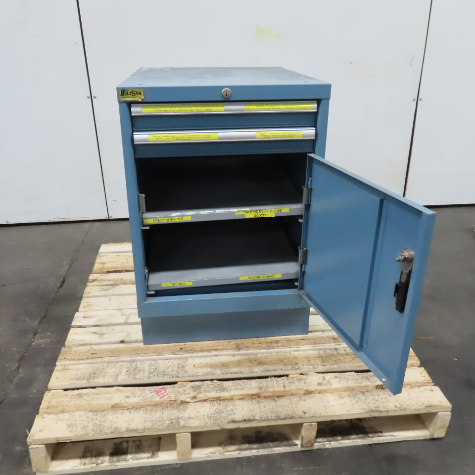 Lista 2 Drawer 2 Shelf Industrial Small Parts Tool Storage Cabinet 22 x 28 x 33"