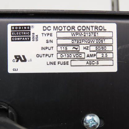 Bodine Dorner 62MD1134 115V Input DC Motor Speed Controller 0-130VDC