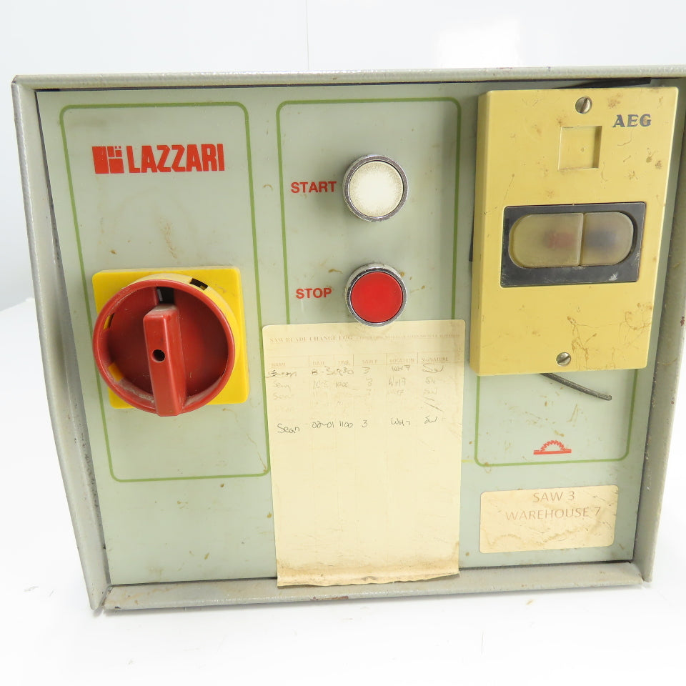 Lazzari Juno 3000is Table Saw Start/Stop Control Panel Box
