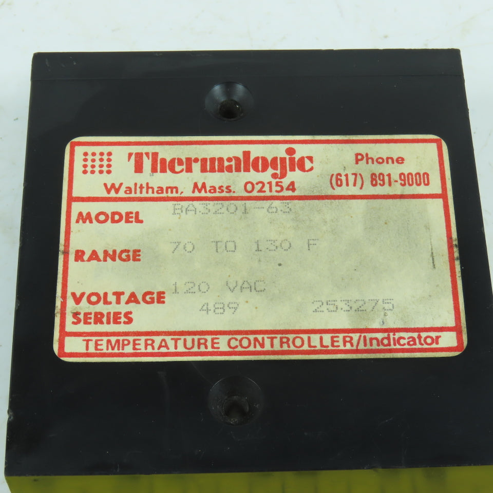 Thermalogic BA3201-63 Temperature Controller / Indicator 70-130°F 120VAC