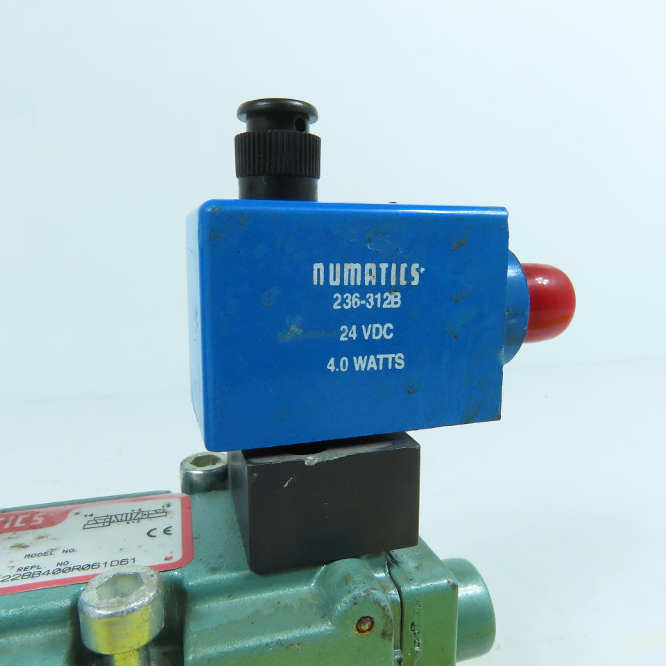 Numatics 122BB400R061D61 Pneumatic Directional Valve 5/2 Position 24VDC Coil