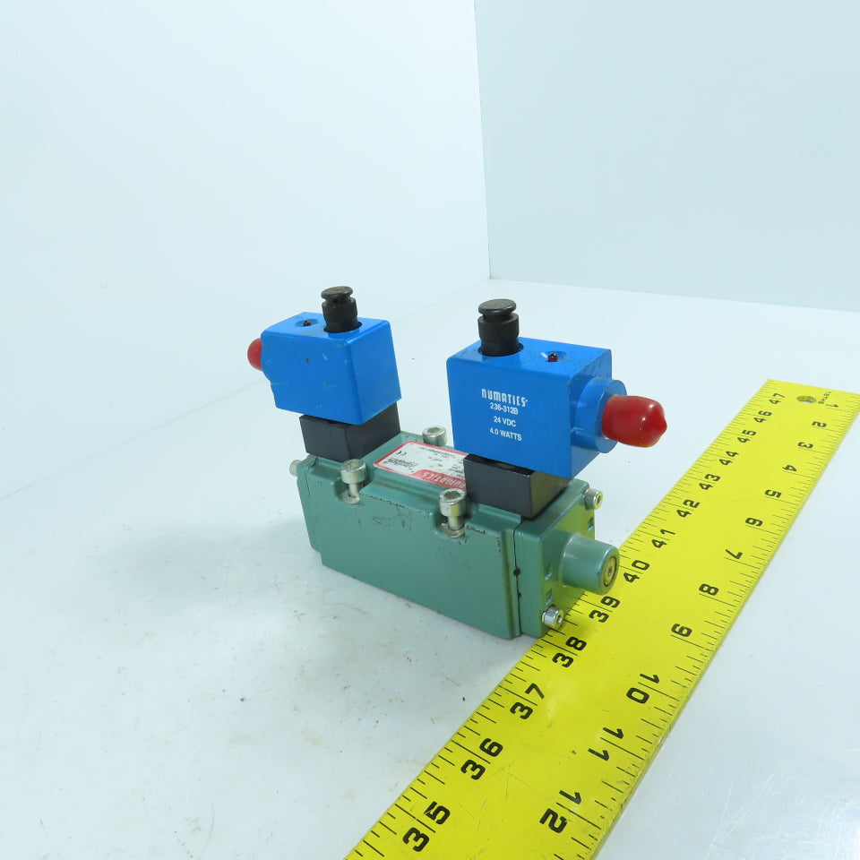Numatics 122BB400R061D61 Pneumatic Directional Valve 5/2 Position 24VDC Coil