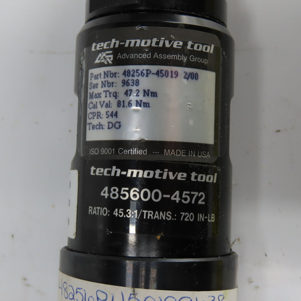 GSE 48256P-45019 3/8" Tech Motive Electric Nutrunner Torque Wrench 47.2Nm Trq