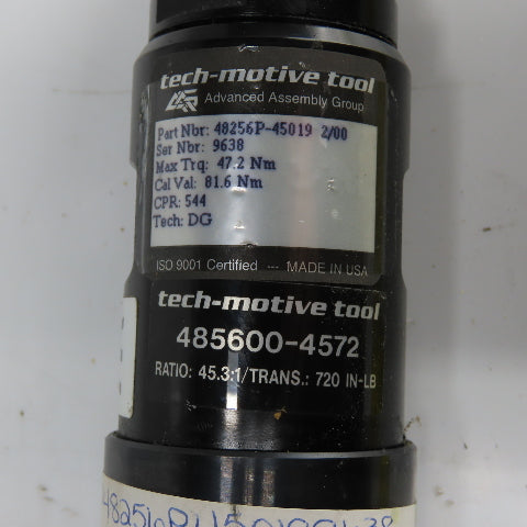 GSE 48256P-45019 3/8" Tech Motive Electric Nutrunner Torque Wrench 47.2Nm Trq