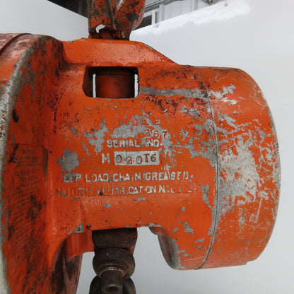 CM Model M 2 Ton 4000 LB Manual Chain Fall Hoist 10' Lift