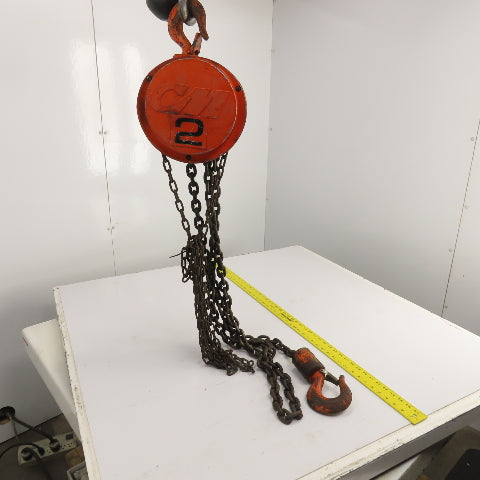 CM Model M 2 Ton 4000 LB Manual Chain Fall Hoist 10' Lift