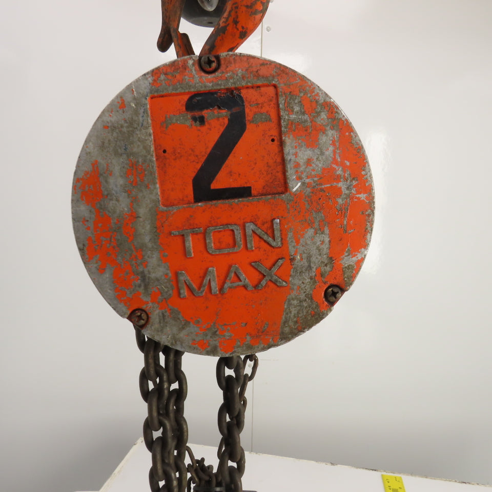 CM Model M 2 Ton 4000 LB Manual Chain Fall Hoist 10' Lift