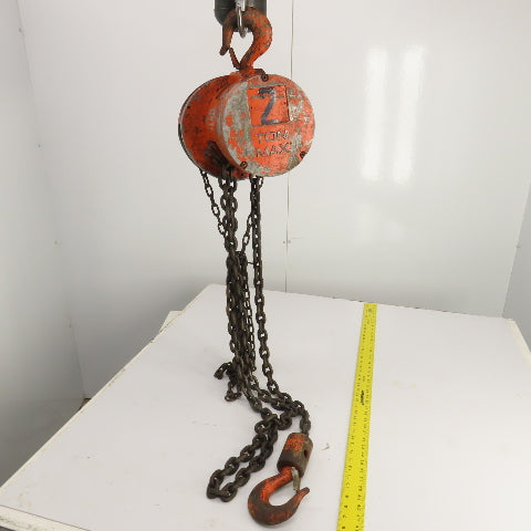 CM Model M 2 Ton 4000 LB Manual Chain Fall Hoist 10' Lift