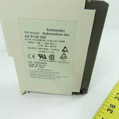 Schneider AS-P120-250 TSX Compact Power Supply 100-240VAC In 24VDC 48W Out
