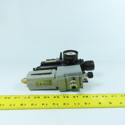 Parker 05E24A13AB 1/2" NPT Compressed Air Filter Regulator Lubricator Need Gauge