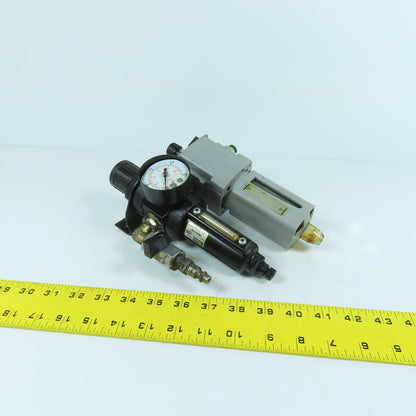 Parker 05E24A13AB 1/2" NPT Compressed Air Filter Regulator Lubricator Need Gauge