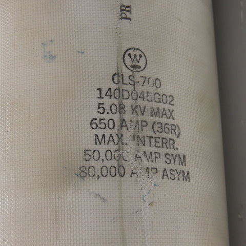 Westinghouse CLS-700 140D045G02 650A (36R) Double Barrel Fuse 5.08KV