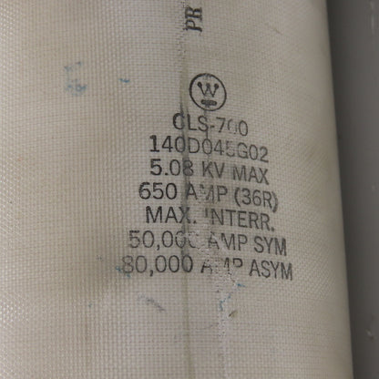 Westinghouse CLS-700 140D045G02 650A (36R) Double Barrel Fuse 5.08KV