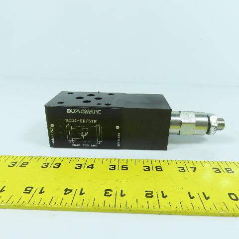 Duplomatic MCD4-SP/51N Hydraulic Pressure Relief Valve 350 Bar