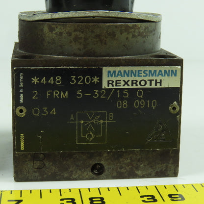 Rexroth 2 FRM 5-32/15 Q 2 Way Flow Control Valve (1 Damaged) Lot Of 2