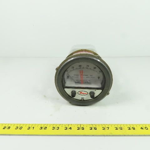 Dwyer Photohelic Gage 120VAC 40-90" Of Water 25PSI
