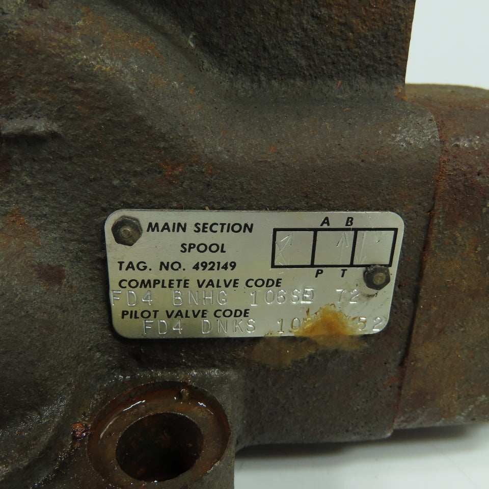 Racine FD4-BNHG-106SE-72 Hydraulic Solenoid Valve 115V 1000PSI FD4-DNKS-102SE-52