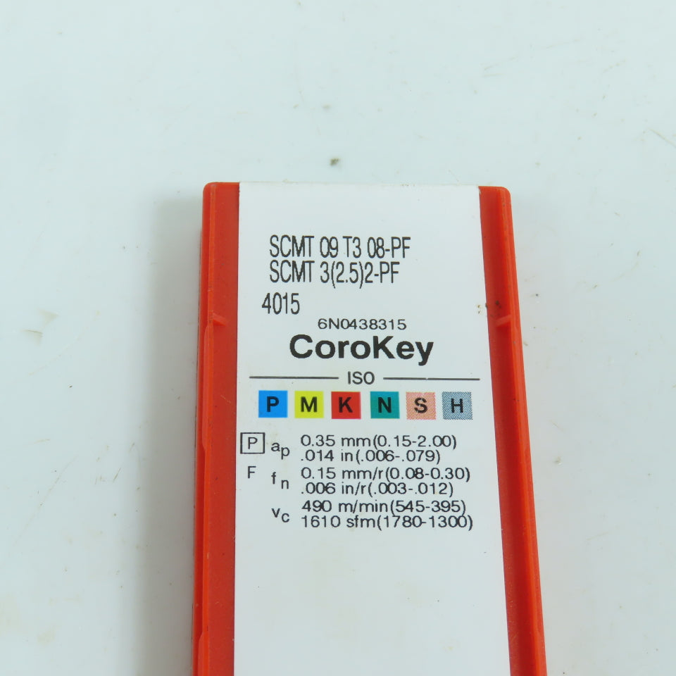 Sandvik SCMT 09 T3 08-PF Square Turning Carbide Inserts 4015 3/8" IC Lot Of 10