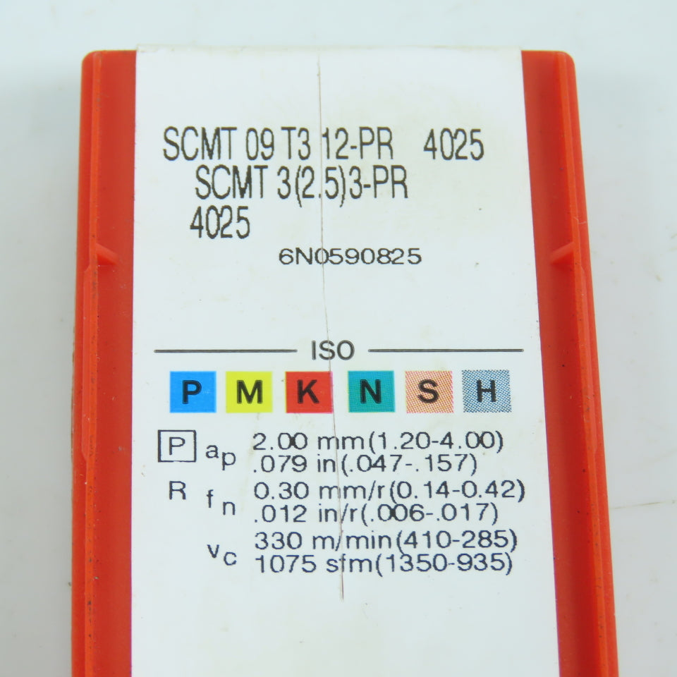 Sandvik SCMT 09 T3 12-PR Square Turning Carbide Inserts 4025 3/8" IC Lot Of 10