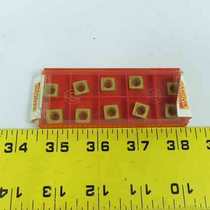 Sandvik SCMT 09 T3 12-PR Square Turning Carbide Inserts 4025 3/8" IC Lot Of 10