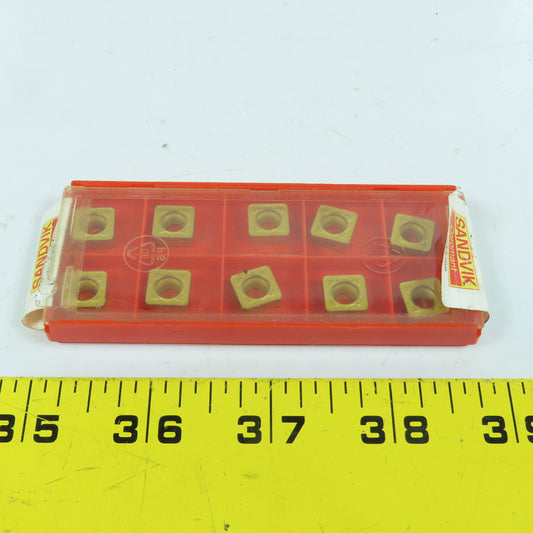 Sandvik SCMT 09 T3 12-PR Square Turning Carbide Inserts 4025 3/8" IC Lot Of 10