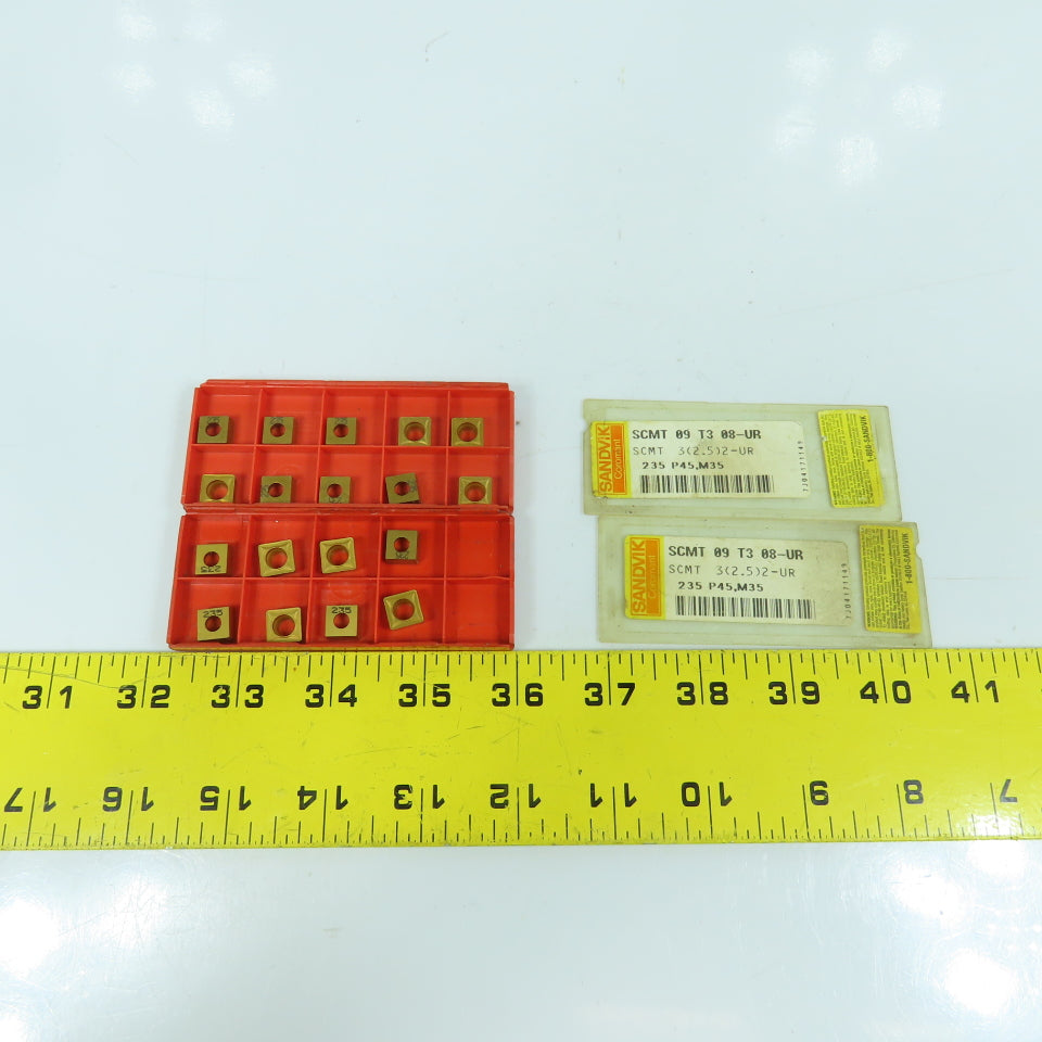 Sandvik SCMT 09 T3 08-UR Square Turning Carbide Inserts 3/8" IC Lot Of 18