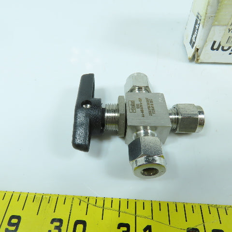 Parker 4A-MB4XPFA-SSP 3-Way Stainless 1/4" Ball Valve 172 Bar 2500PSI
