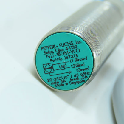 Pepperl + Fuchs 14737S NJ5-18GM-WO Threaded Barrel Proximity Sensor NEW