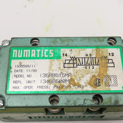 Numatics I35BB515MP 5/3 Position Open Center Pneumatic Solenoid Valve 24VDC
