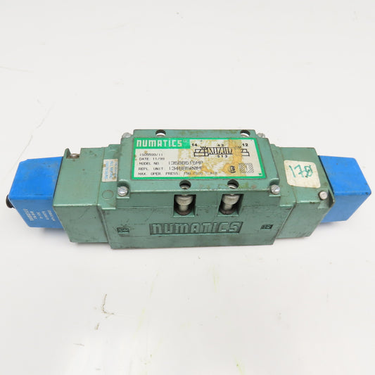Numatics I35BB515MP 5/3 Position Open Center Pneumatic Solenoid Valve 24VDC
