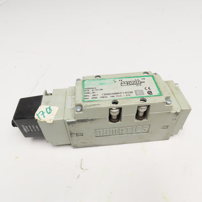 Numatics I34BA400KP14D30 5/2 Position Open Center Pneumatic Solenoid Valve 110V
