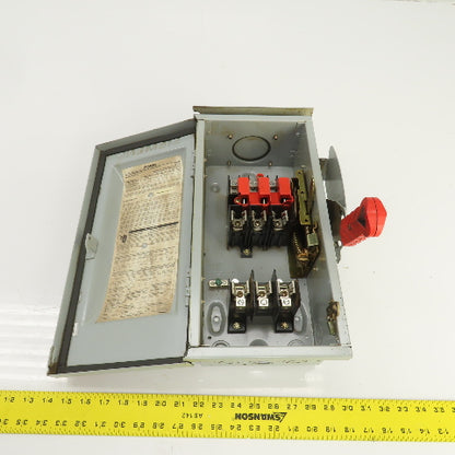 Siemens HFC361R 30A 600V 3-Phase Fusible Heavy Duty Safety Disconnect Switch