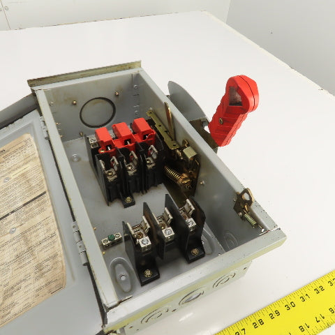 Siemens HFC361R 30A 600V 3-Phase Fusible Heavy Duty Safety Disconnect Switch