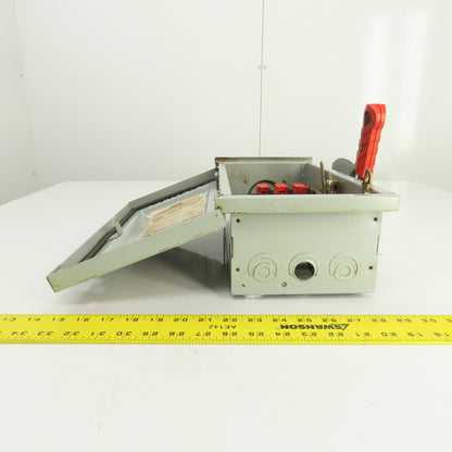 Siemens HFC361R 30A 600V 3-Phase Fusible Heavy Duty Safety Disconnect Switch