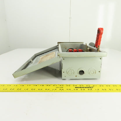 Siemens HFC361R 30A 600V 3-Phase Fusible Heavy Duty Safety Disconnect Switch