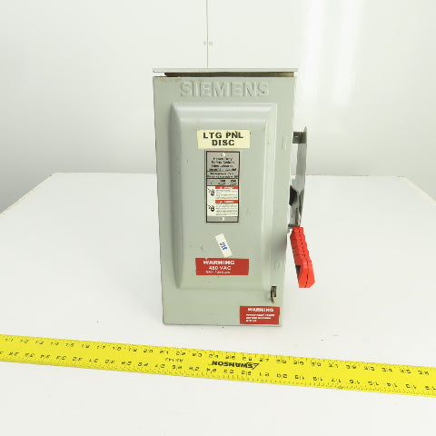 Siemens HFC361R 30A 600V 3-Phase Fusible Heavy Duty Safety Disconnect Switch