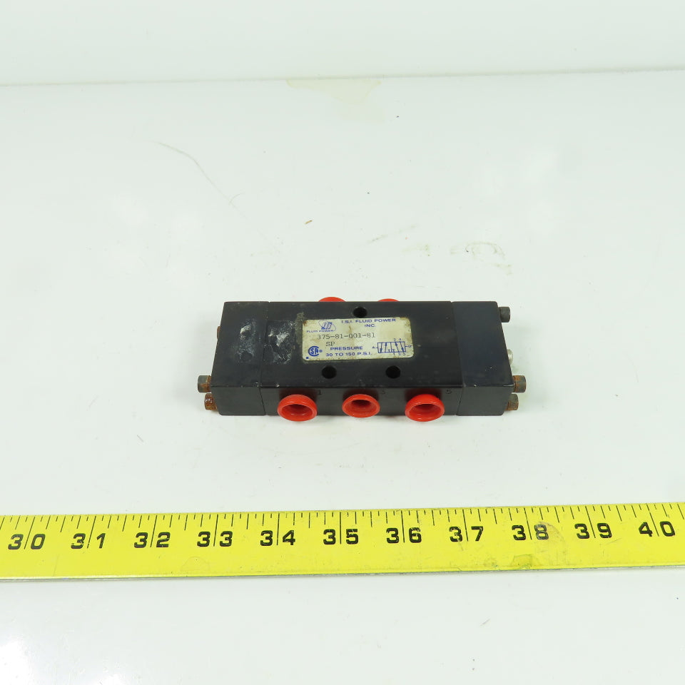 ISI Fluid Power 375-81-001-81 Pneumatic Solenoid Valve Manifold 1/4" NPT 150PSI