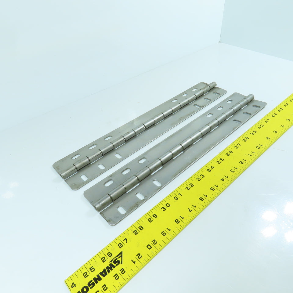 Heavy Duty Stainless Steel 3" Open x 16" L Continuous Piano Hinge Lot Of 2
