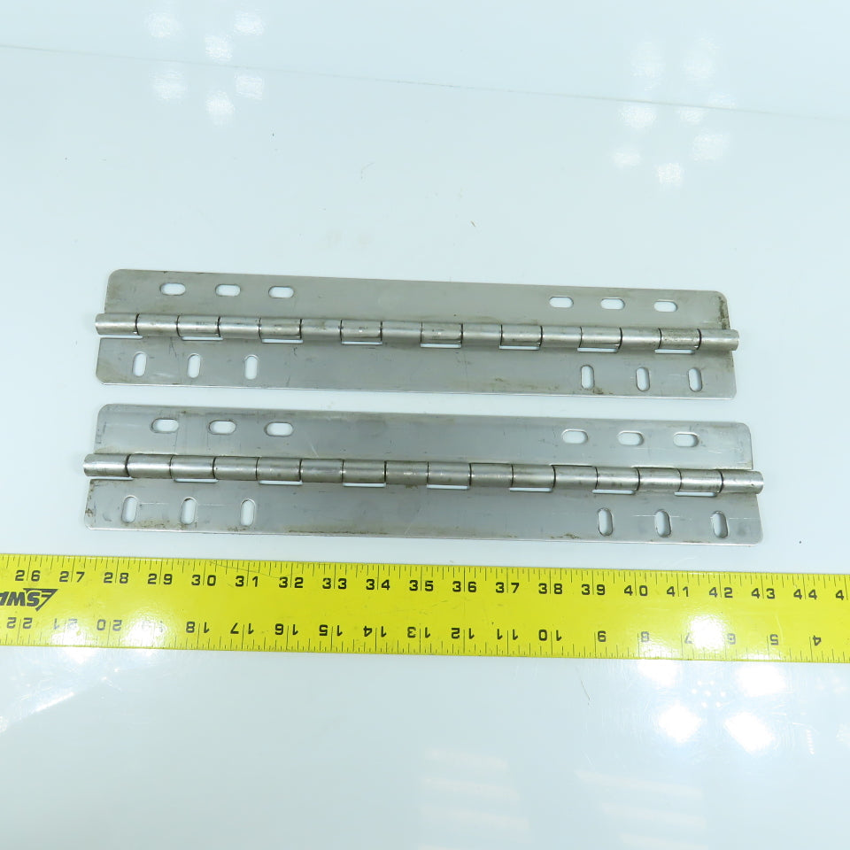 Heavy Duty Stainless Steel 3" Open x 16" L Continuous Piano Hinge Lot Of 2