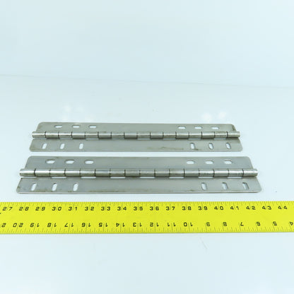 Heavy Duty Stainless Steel 3" Open x 16" L Continuous Piano Hinge Lot Of 2