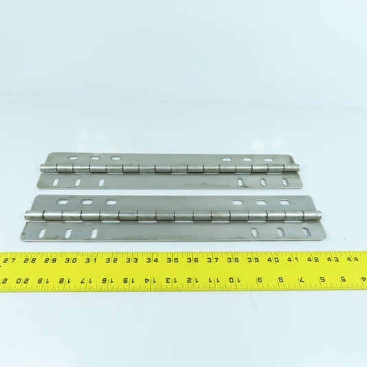 Heavy Duty Stainless Steel 3" Open x 16" L Continuous Piano Hinge Lot Of 2