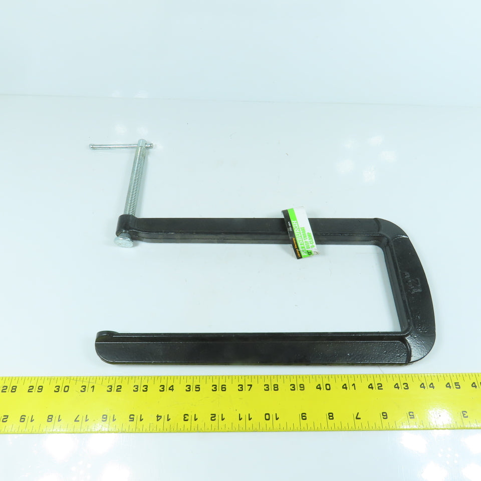 Pittsburgh 12" Deep Throat U C-Clamp 4-1/4" Open Height