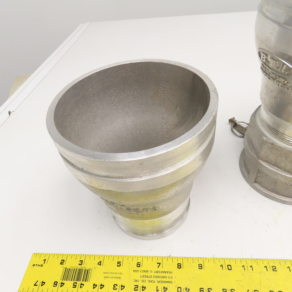 B.T.I BTF-4x5-R 4" x 6" Stainless Steel Dry Bulk Pneumatic Conveying Filter