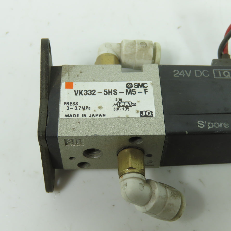 SMC VK332-5HS-M5-F Pneumatic Solenoid Valve 24VDC Coil 0.7MPa 1/16" NPT