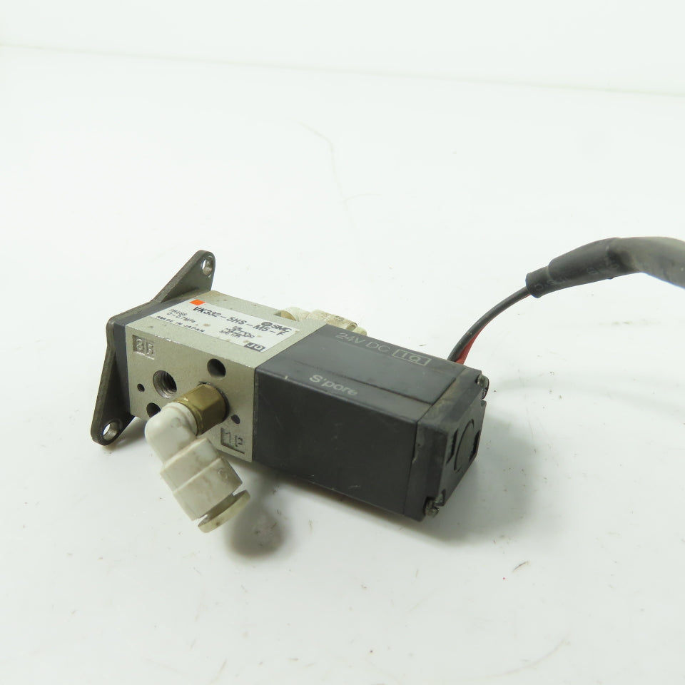 SMC VK332-5HS-M5-F Pneumatic Solenoid Valve 24VDC Coil 0.7MPa 1/16" NPT