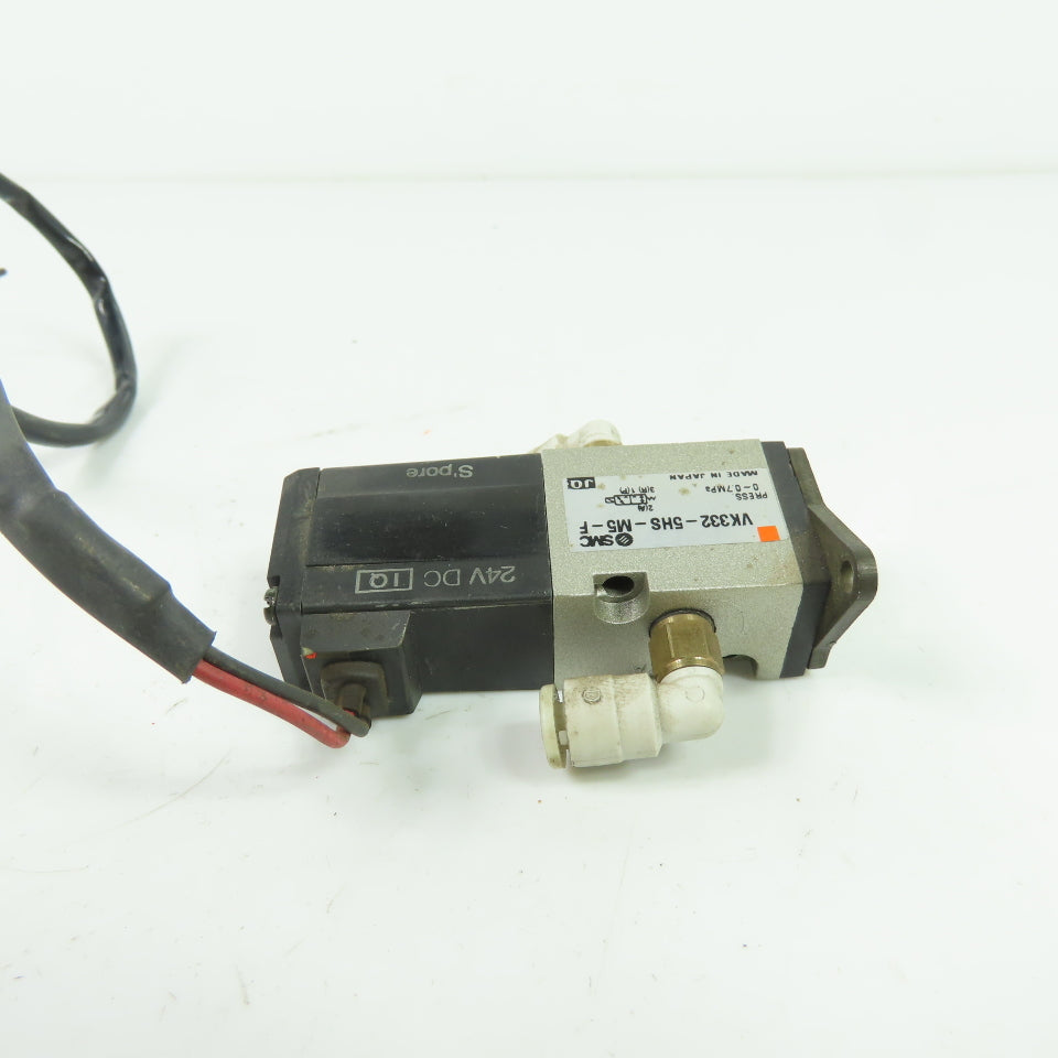SMC VK332-5HS-M5-F Pneumatic Solenoid Valve 24VDC Coil 0.7MPa 1/16" NPT