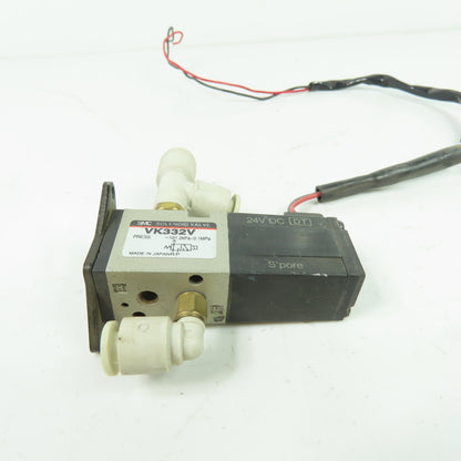 SMC VK332V Pneumatic Solenoid Valve 24VDC Coil 101.2kPa-0.1MPa 1/8" NPT