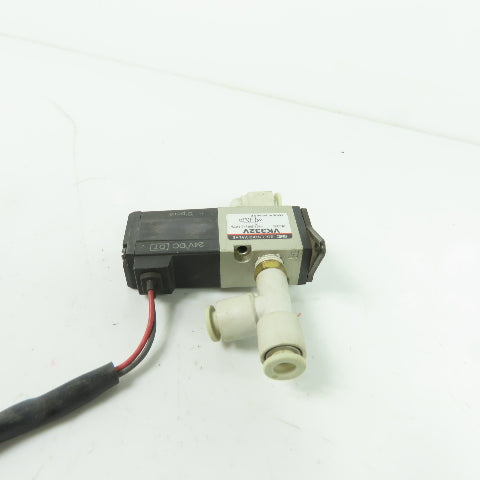 SMC VK332V Pneumatic Solenoid Valve 24VDC Coil 101.2kPa-0.1MPa 1/8" NPT