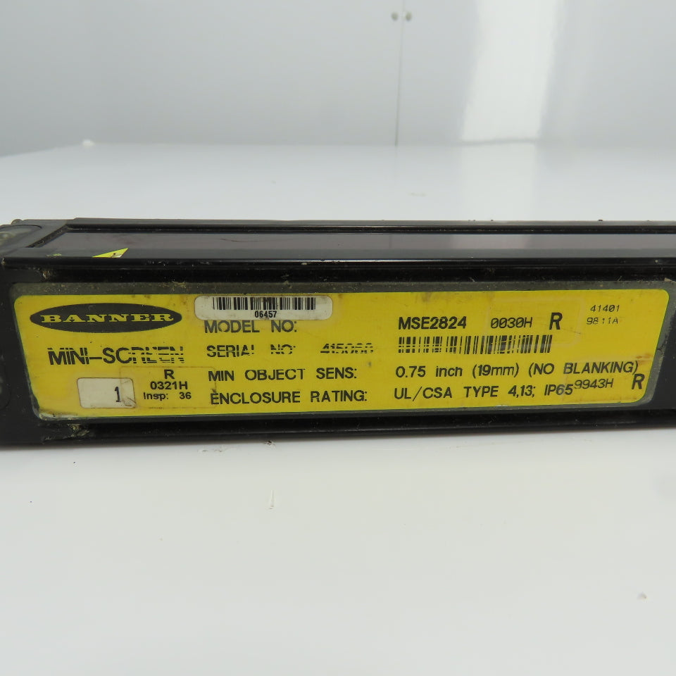 Banner MSE2824 Mini Screen Light Curtain Emitter 0.75" Type 4,13 IP65