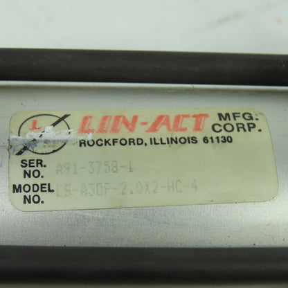 Lin-Act LS-A30F-2.0X2-HC-4 Double Action Pneumatic Cylinder 2" Bore 2" Stroke